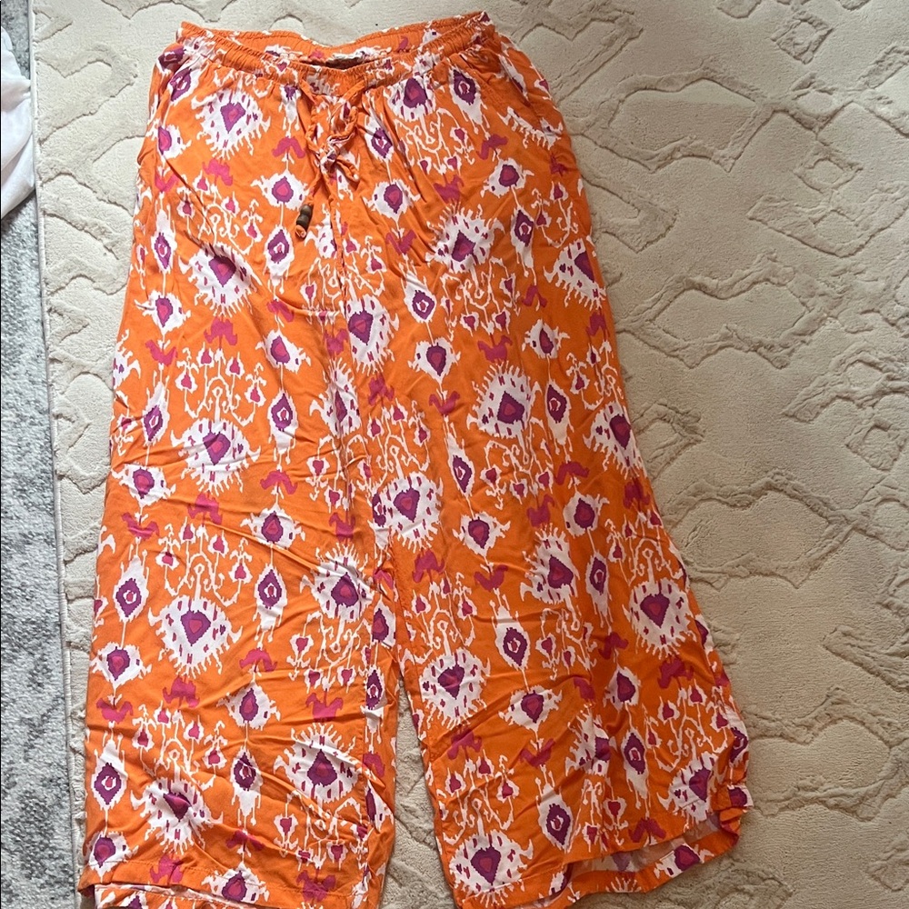 Christian Siriano Orange and Purple Patterned Garment